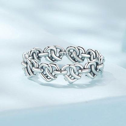 925 Sterling Silver Oxidized Ring - Size 6 for Women  DestGlow
