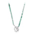 925 Sterling Silver Crystal Necklace with White Gold Plating - 42cm for Women  DestGlow