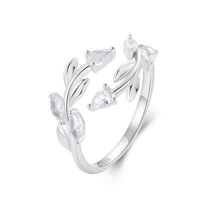 925 Sterling Silver White Gold Plated Pavé Setting CZ Ring for Women  DestGlow