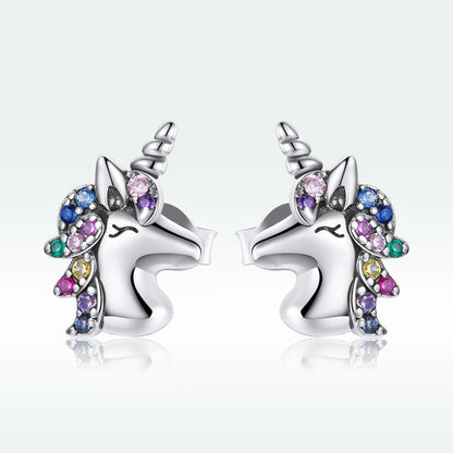 925 Sterling Silver Earrings with Pavé Setting CZ, Oxidized, 1.4x0.9cm for Women  DestGlow