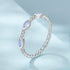 925 Sterling Silver Synthetic Opal White Gold Plated Ring Size 6 for Women  DestGlow