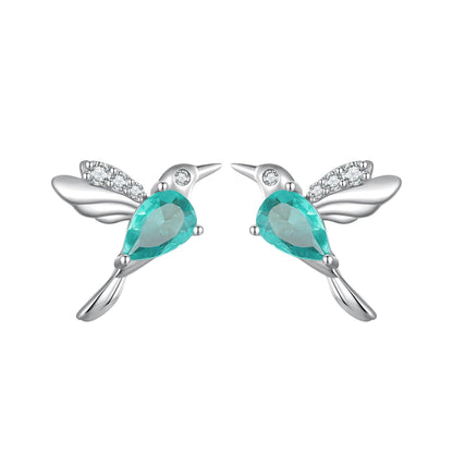925 Sterling Silver Transparent Glass Earrings with CZ for Women  DestGlow