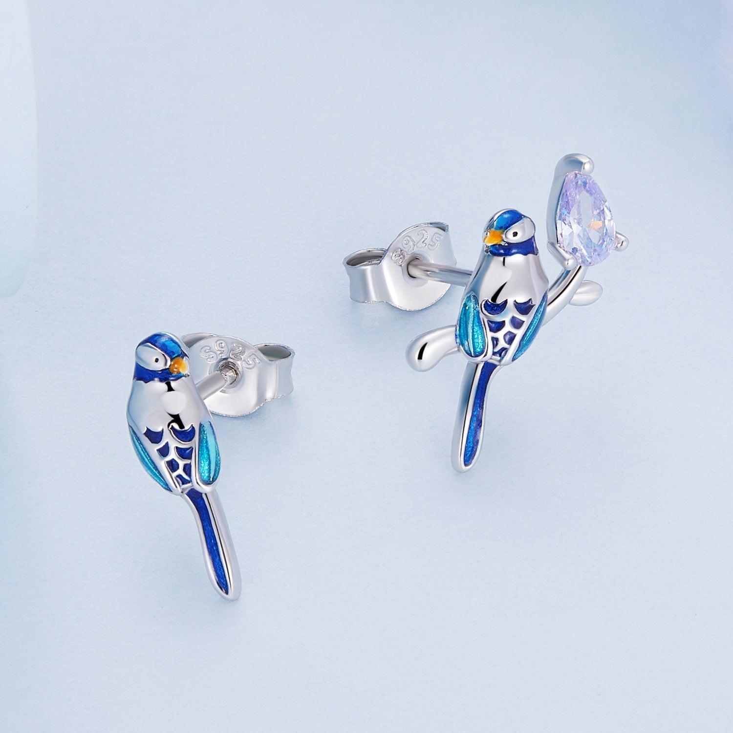925 Sterling Silver Enamel Pavé CZ Earrings for Women  DestGlow