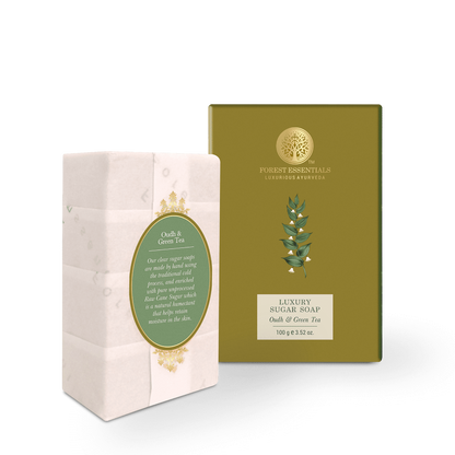 Forest Essentials Luxury Sugar Soap Oudh &amp; Green Tea