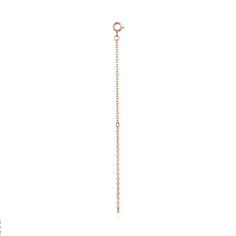 925 Sterling Silver + Plated Platinum 10cm Extension Chain Necklace  DestGlow