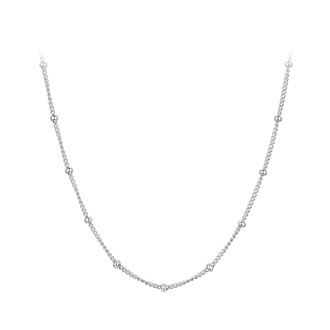 925 Sterling Silver Plated Platinum 45cm Necklace for Women  DestGlow