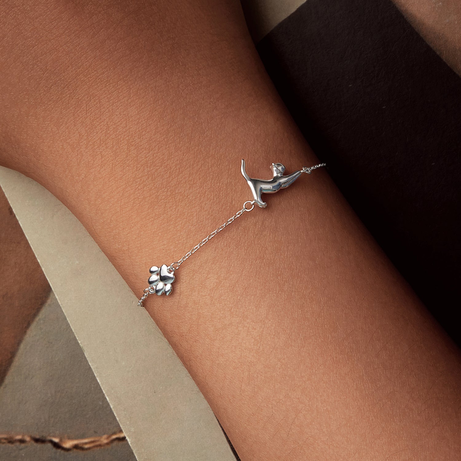 925 Sterling Silver &amp; Plated White Gold Adjustable Bracelet for Women