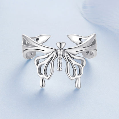 925 Sterling Silver Oxidized Silver 0.2-1.3 cm Adjustable Ring  DestGlow