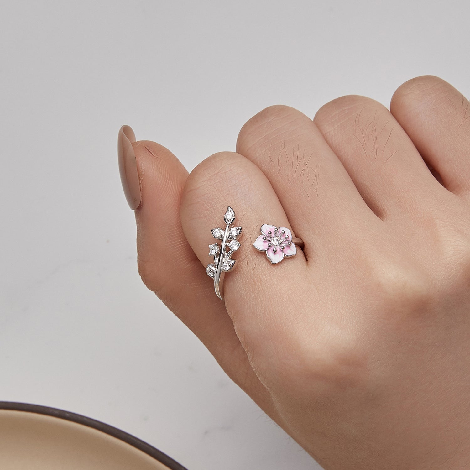 925 Sterling Silver Enamel Plated Platinum Ring 1.9mm for Women  DestGlow