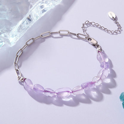 925 Sterling Silver &amp; White Gold Plated Crystal Bracelet 16+5cm for Women  DestGlow
