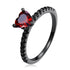 925 Sterling Silver Black Gold Plated 0.70 Carat CZ Ring Size 6 for Women  DestGlow