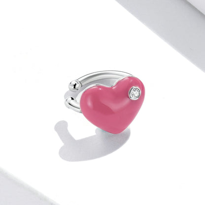 925 Sterling Silver Earrings with Pavé CZ &amp; Enamel, 1.0*1.3cm, for Women  DestGlow
