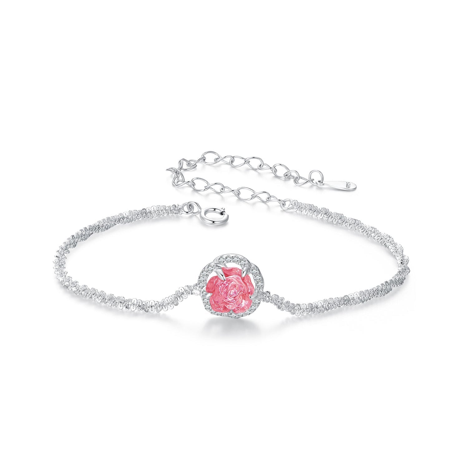 925 Sterling Silver Bracelet 150mm with CZ and Resin  DestGlow