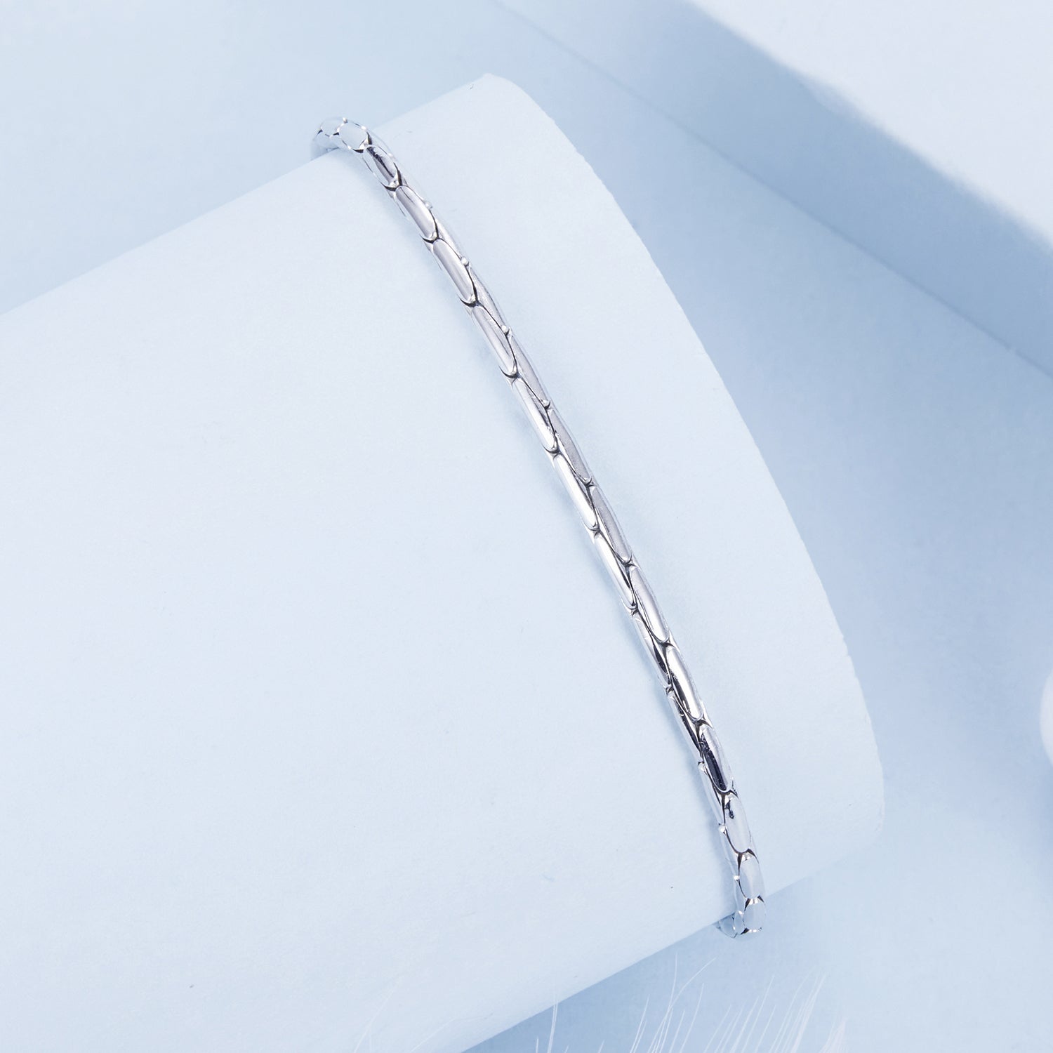 925 Sterling Silver + White Gold Plated Bracelet  DestGlow