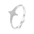 925 Sterling Silver White Gold Plated Ring with Pavé Setting CZ, Size 6.0 for Women  DestGlow