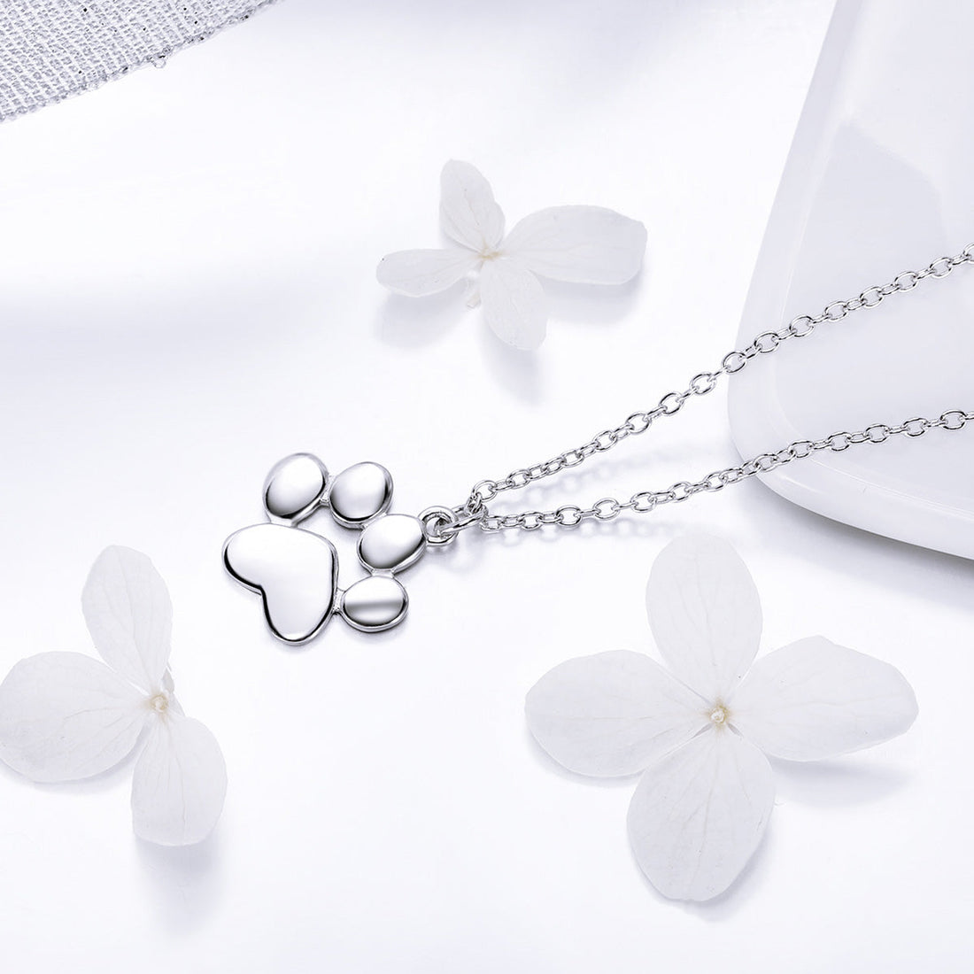925 Sterling Silver Necklace with SCN Pendant 1.5x1.4cm for Women  DestGlow