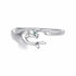 925 Sterling Silver Ring with Pavé Setting CZ in White Gold Plating  DestGlow