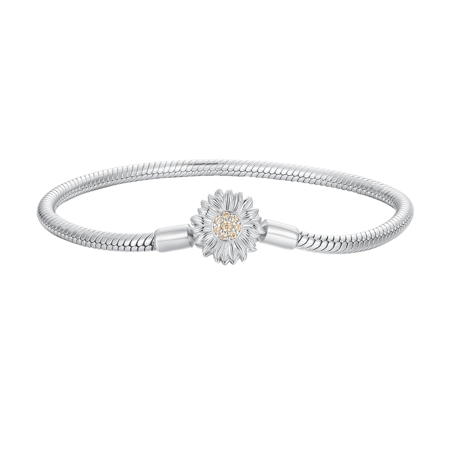 925 Sterling Silver Pavé Setting CZ Bracelet for Women - 17.0 Size, 170mm Length, 3mm Chain Thickness  DestGlow