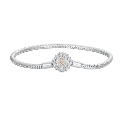925 Sterling Silver Pavé Setting CZ Bracelet for Women - 17.0 Size, 170mm Length, 3mm Chain Thickness  DestGlow