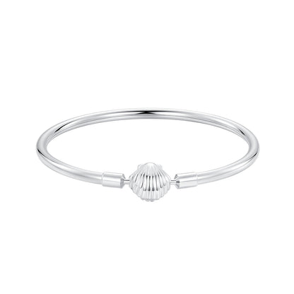 925 Sterling Silver White Gold Plated Bracelet 17.0 cm Inner Diameter 55mm for Women  DestGlow
