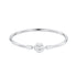 925 Sterling Silver White Gold Plated Bracelet 17.0 cm Inner Diameter 55mm for Women  DestGlow