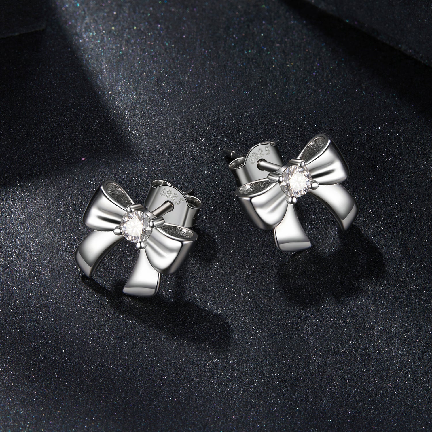 925 Sterling Silver Moissanite Earrings 0.3 cm for Women