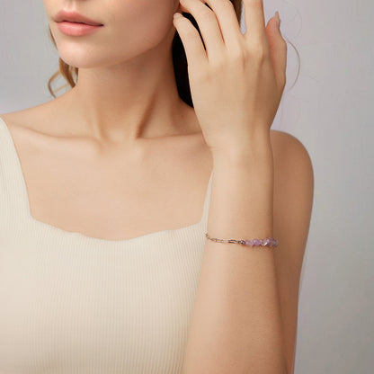 925 Sterling Silver &amp; White Gold Plated Crystal Bracelet 16+5cm for Women  DestGlow