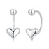 925 Sterling Silver Earrings with White Gold Plating, 1.3x0.58cm for Women  DestGlow