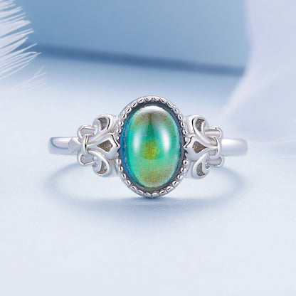 925 Sterling Silver Ring 1.7mm Size 6.0 with Transparent Glass for Women by Bids.com