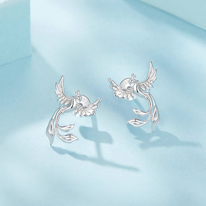 925 Sterling Silver Plated White Gold Earrings for Women