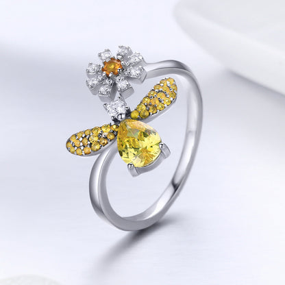 925 Sterling Silver Ring - 0.2cm Width, 1.6*1.5cm Size for Women  DestGlow