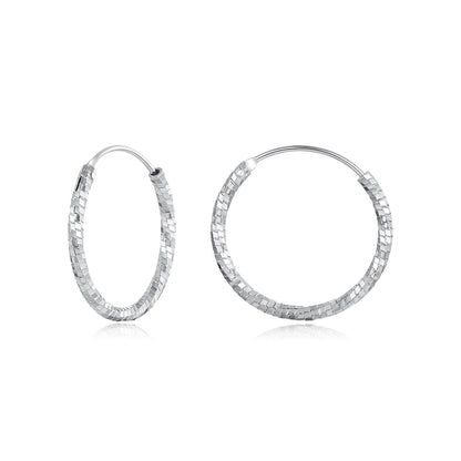 925 Sterling Silver Earrings for Women - White Gold Plated, 2.6*0.2 cm, Style L  DestGlow