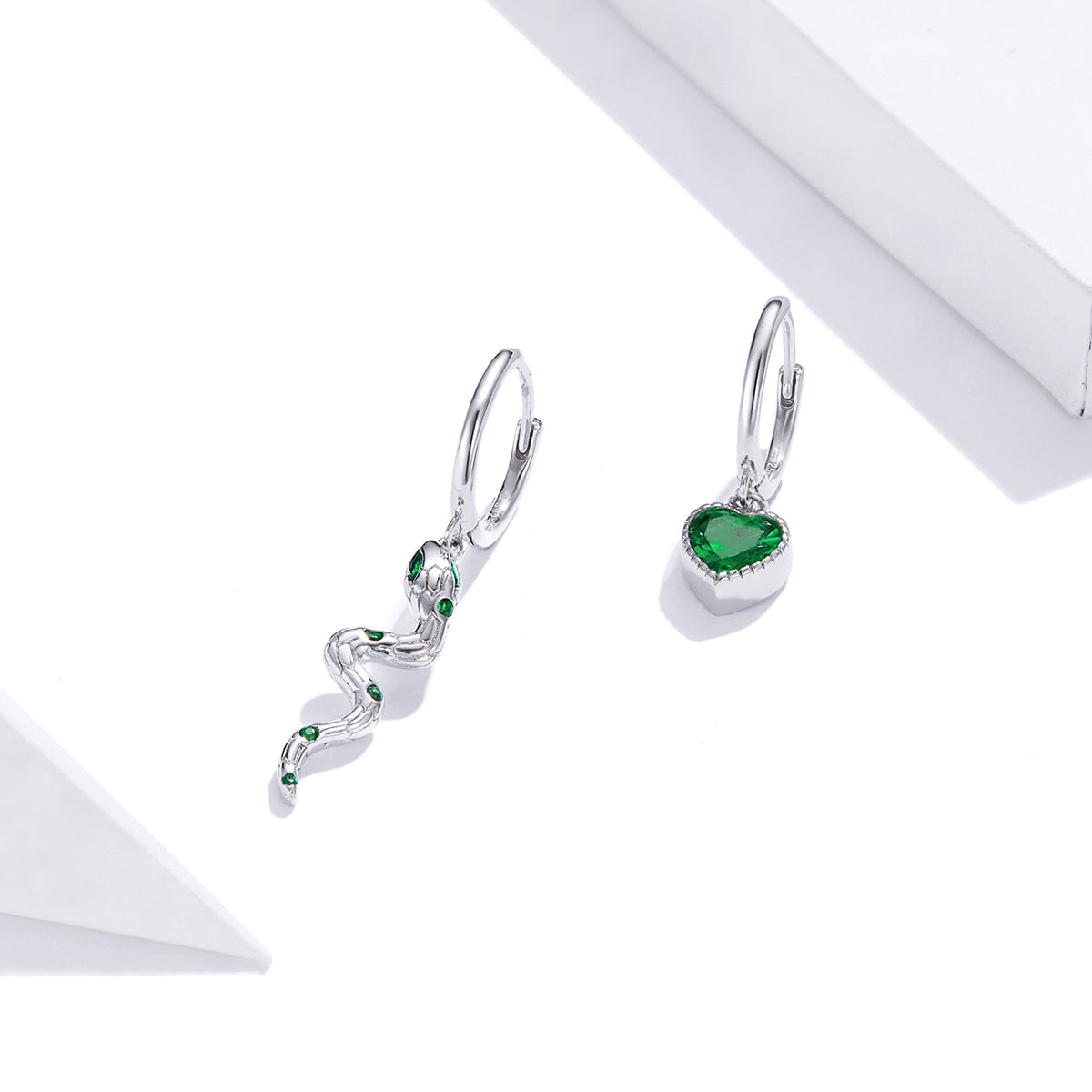 925 Sterling Silver Earrings with Pavé Setting CZ and Plated Platinum  DestGlow