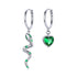 925 Sterling Silver Earrings with Pavé Setting CZ and Plated Platinum  DestGlow