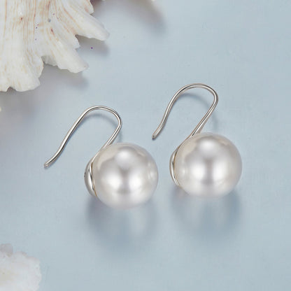 925 Sterling Silver Earrings with Quality Shell Pearl  DestGlow