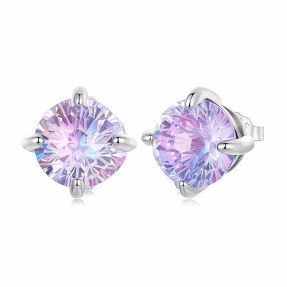 925 Sterling Silver Earrings with Pavé Setting CZ and Oxidized Finish  DestGlow
