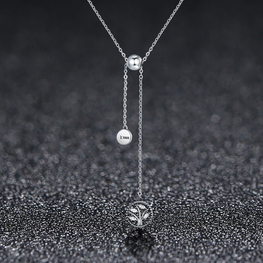 925 Sterling Silver Necklace 42CM Length with 9.5CM Pendant for Women  DestGlow