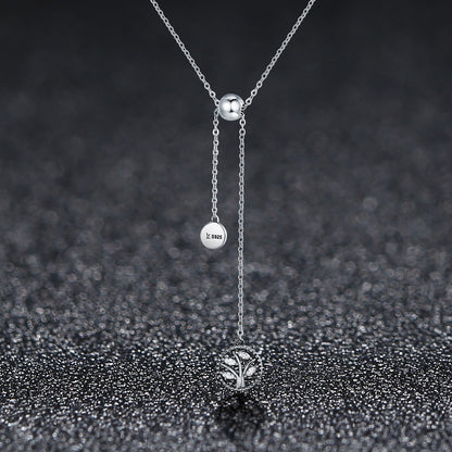 925 Sterling Silver Necklace 42CM Length with 9.5CM Pendant for Women  DestGlow