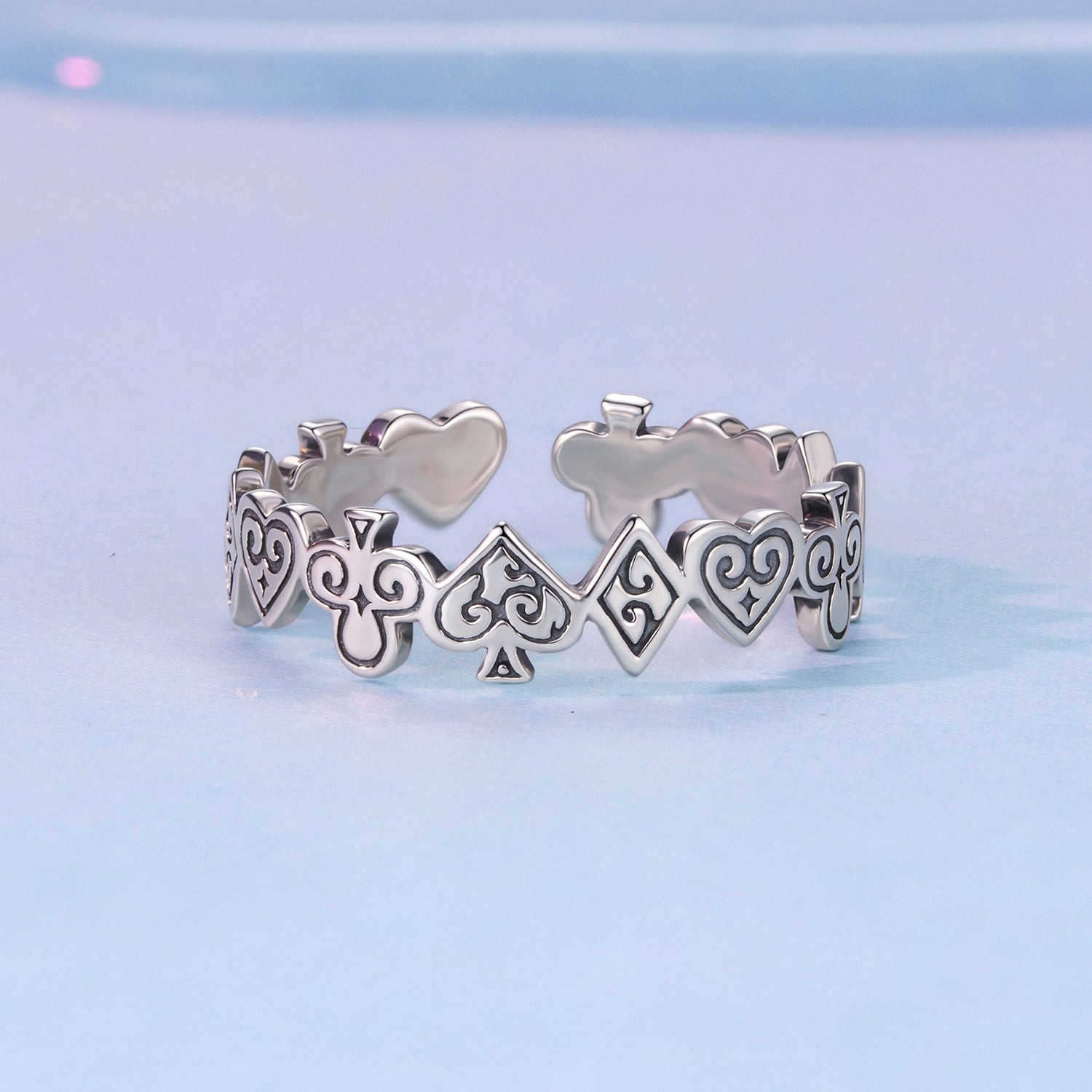 925 Sterling Silver Oxidized Silver 0.5cm Ring  DestGlow
