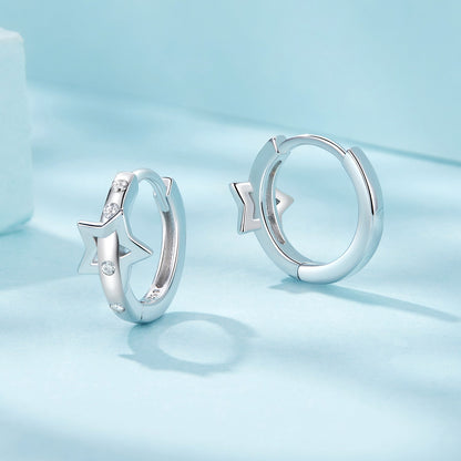 925 Sterling Silver &amp; White Gold Earrings with Pavé Setting CZ - 12x6mm for Women  DestGlow