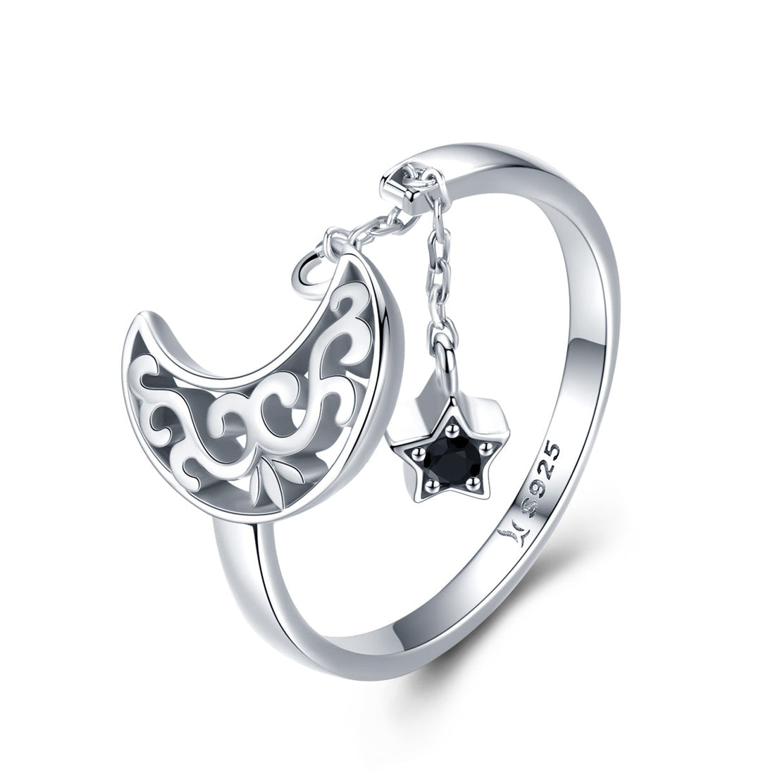 925 Sterling Silver Ring for Women - Width 0.2cm, Height 1.1cm  DestGlow