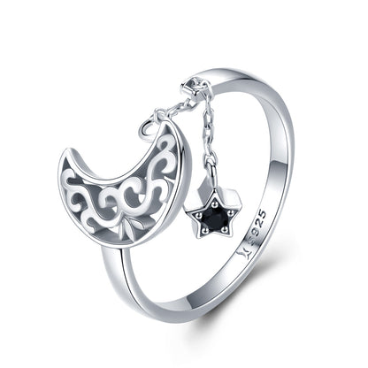 925 Sterling Silver Ring for Women - Width 0.2cm, Height 1.1cm  DestGlow