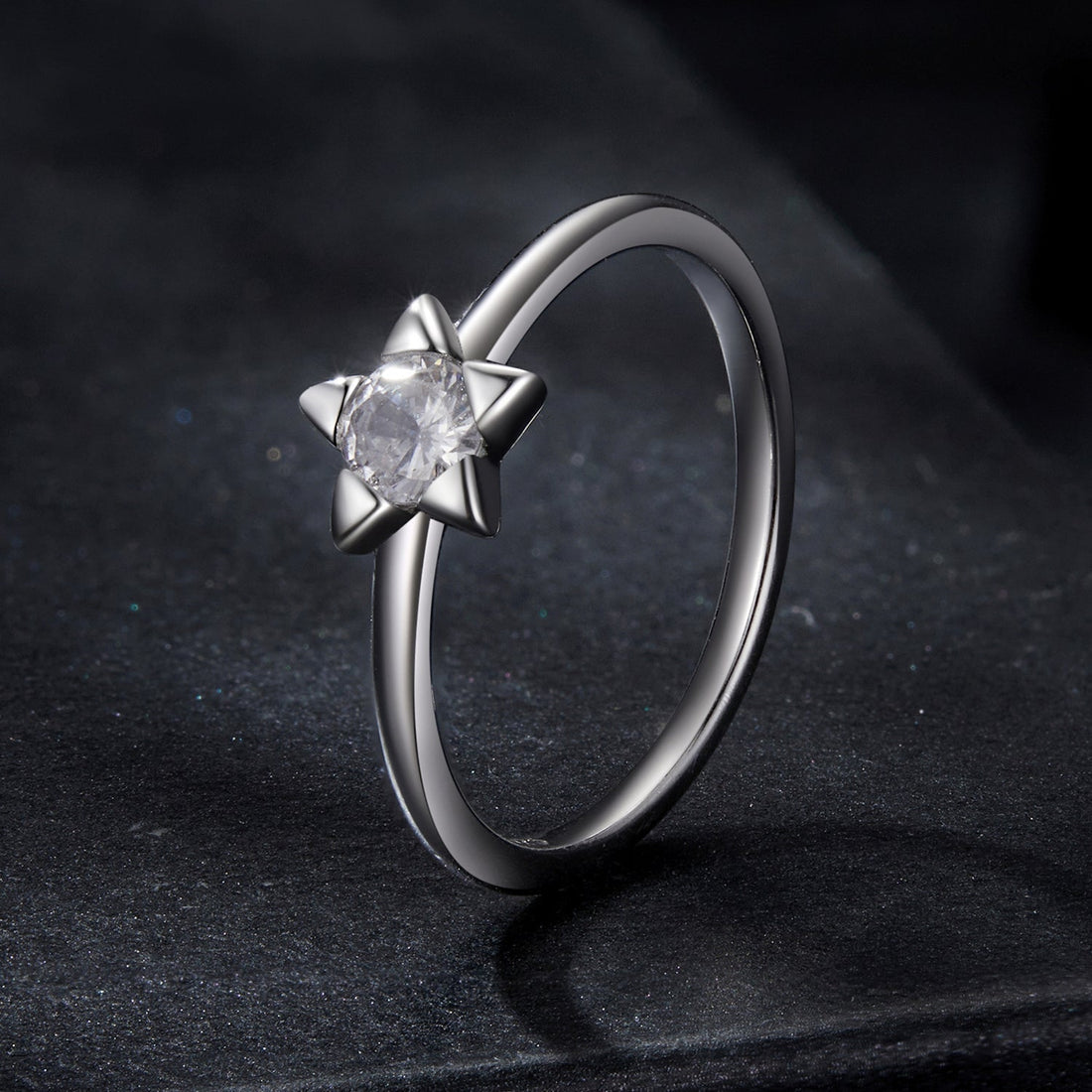 925 Sterling Silver 0.30 Carat Moissanite Ring Size 8  DestGlow