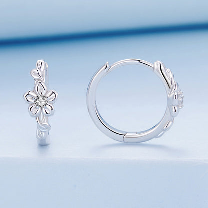 925 Sterling Silver Earrings with Zircon and Platinum Plating  DestGlow