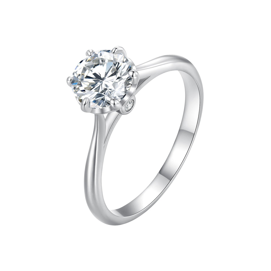 925 Sterling Silver Moissanite 1 Carat Ring Size 6 for Women  DestGlow
