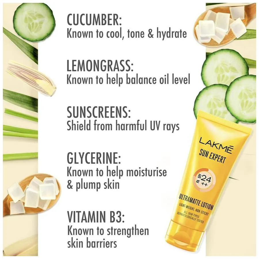 Lakme Sun Expert SPF 25 PA++ Ultra Matte Sunscreen with Vitamin B3