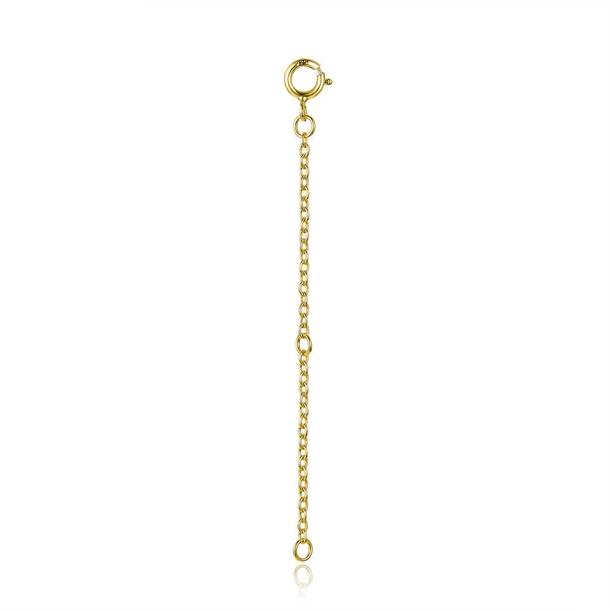 925 Sterling Silver + Plated Platinum 10cm Extension Chain Necklace  DestGlow