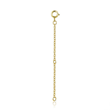 925 Sterling Silver + Plated Platinum 10cm Extension Chain Necklace  DestGlow