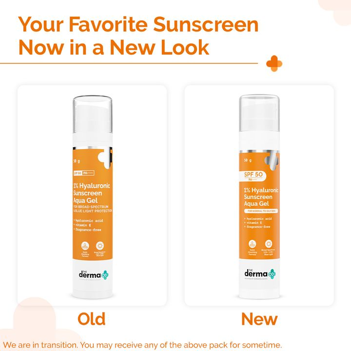 The derma co 1% Hyaluronic sunscreen Aqua Gel with SPF 50 &amp; PA++++