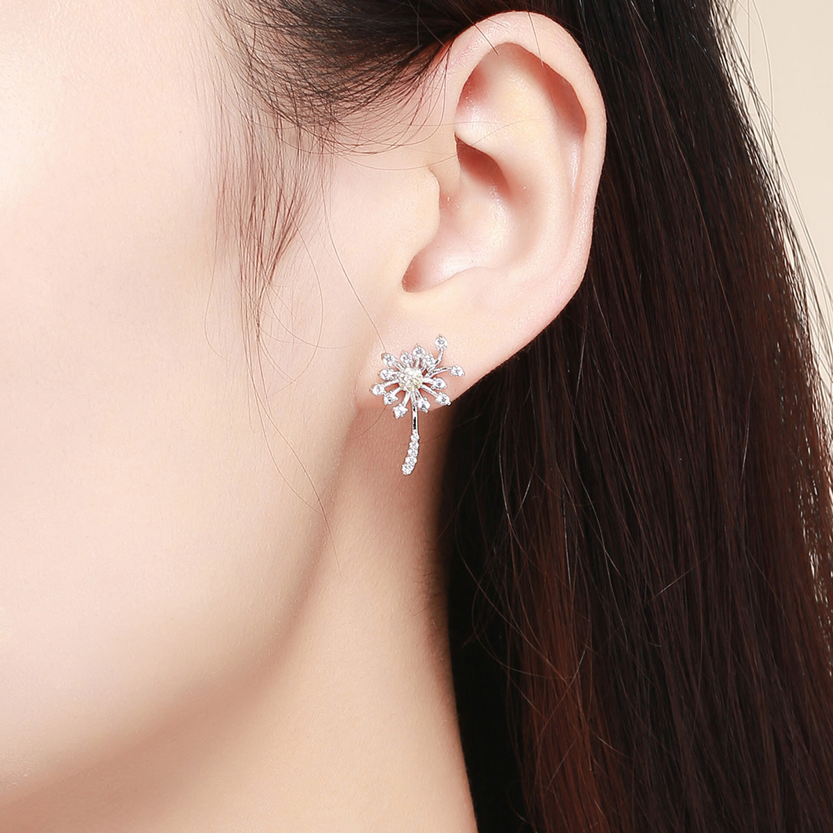 925 Sterling Silver Jewelry Set with Pavé Setting CZ, 2.0*1.4cm  DestGlow